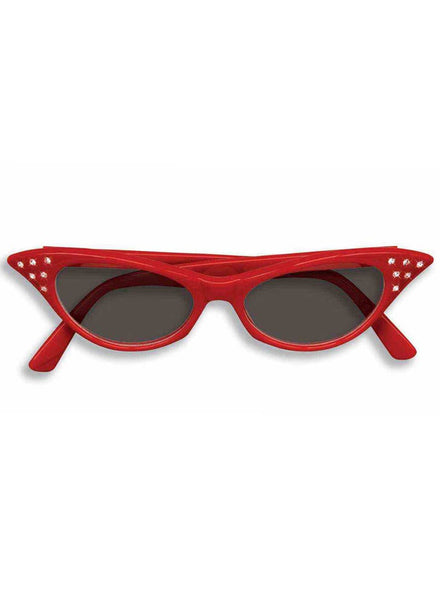 Red Dame Edna 50s Dress Up Costume Sunglasses - Main Image