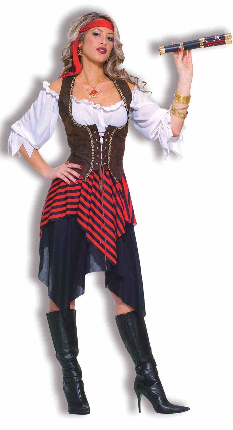 Sweet Buccaneer Womens Pirate Fancy Dress Costume