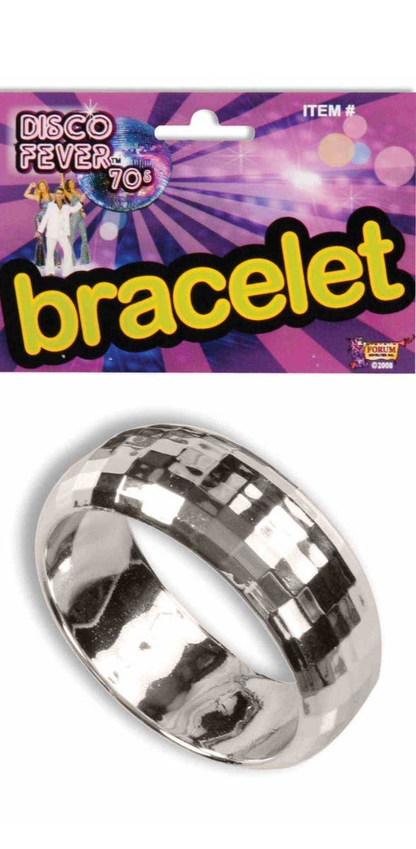 70s Disco Fever Silver Bracelet Costume Accessory - Main Image