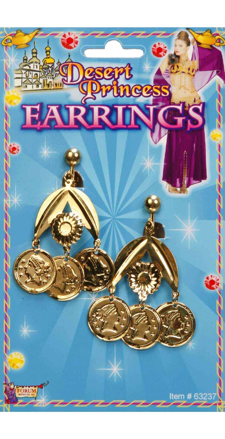 Ancient Egyptian Gold Coin Earrings Image 1 