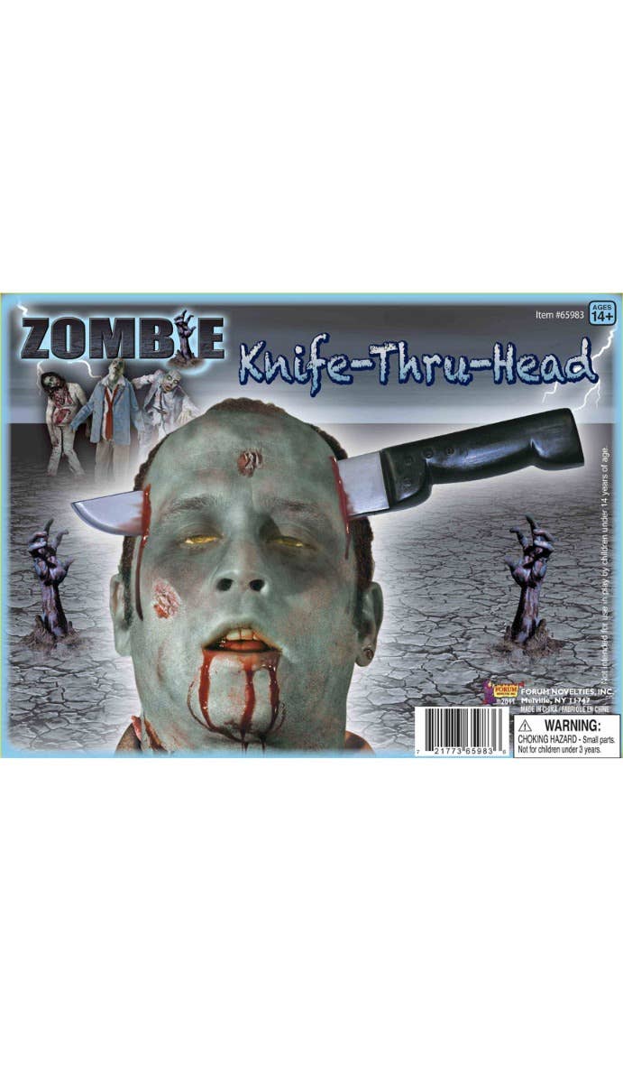 Knife Through the Head Halloween Zombie Costume Accessory Main Image