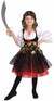 Lil Pirate's Treasure Gold and Black Book Week Girls Fancy Dress Costume