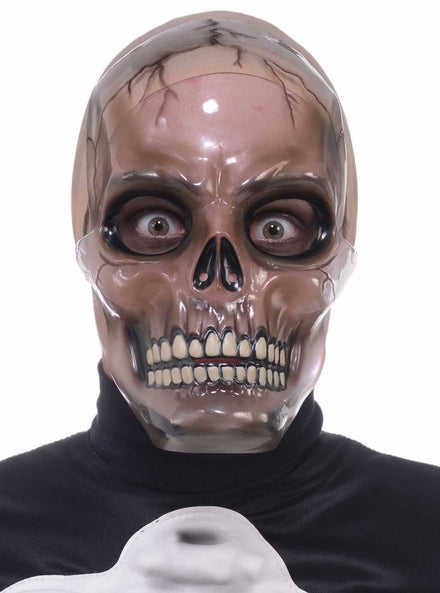 Men's Creepy Transparent Skull Halloween Costume Mask