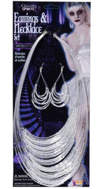 Ghostly spirits earrings and necklace costume accessory set main image