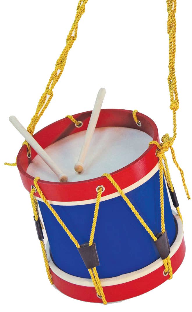 Yellow Blue And Red Marching Band Deluxe Quality Musical Drum Instrument Costume Accessory Close Up Image