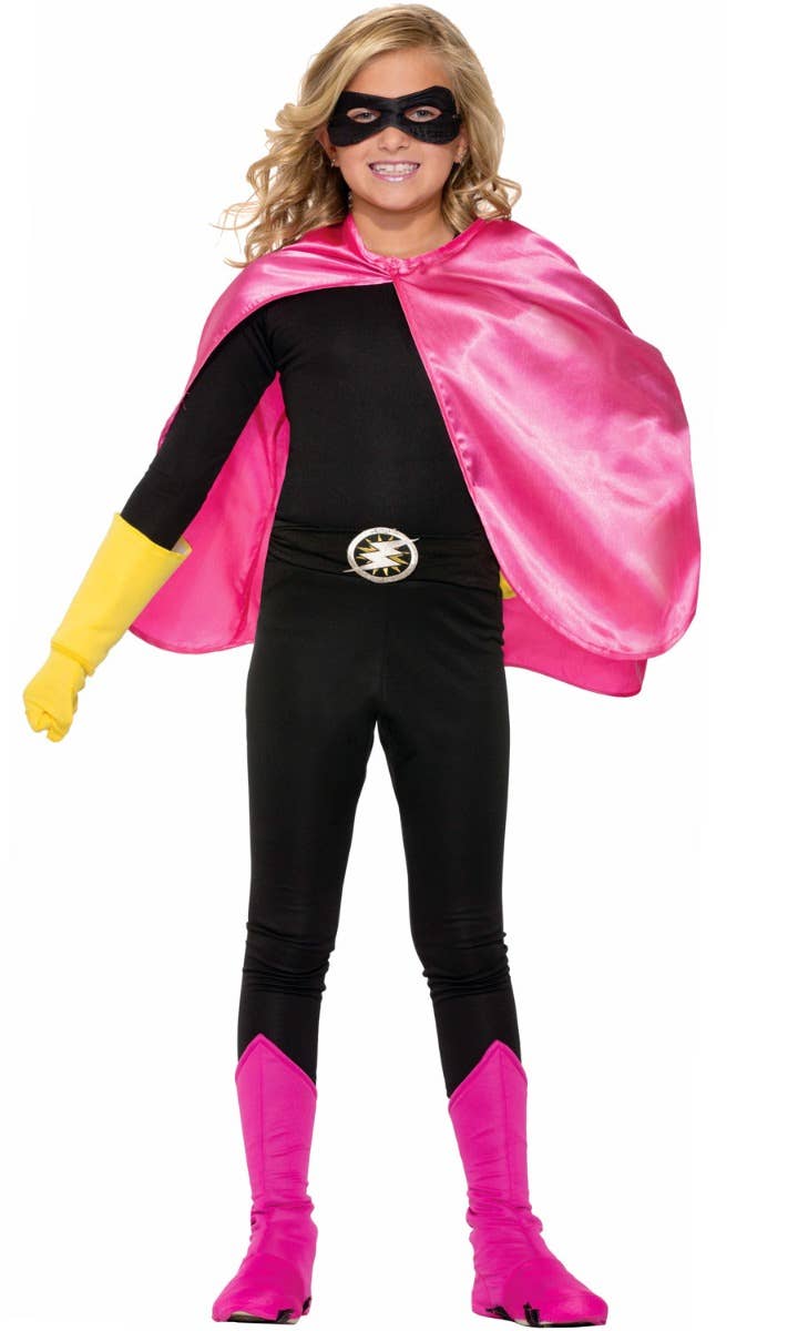 Kid's Pink Superhero Cape Costume Accessory Main Image