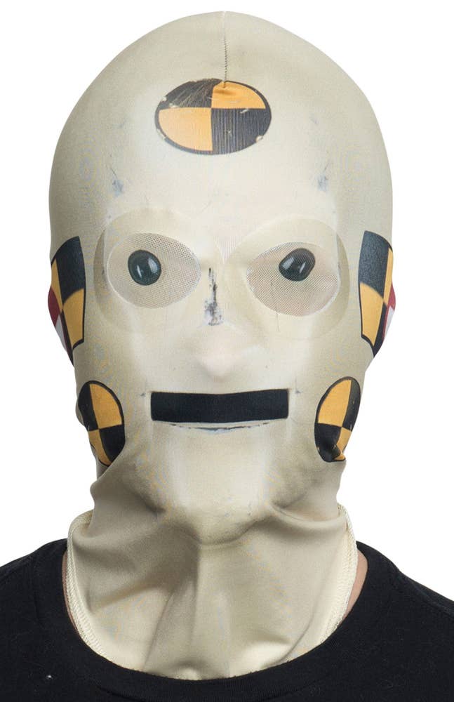 Crash Test Dummy Faux Real Face Mask Halloween Accessory Main Image