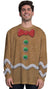 Faux Real Gingerbread Man Mens Christmas Costume Top - Main Image