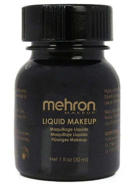 Mehron Black Liquid Face Paint Bottle