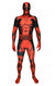 Adult's Deadpool Skin Suit Fancy Dress Costume Front View