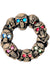 Skulls Door Wreath Halloween Decoration with Rainbow Lights