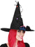 Black Canvas Flowered Vine Elegant Witch Hat
