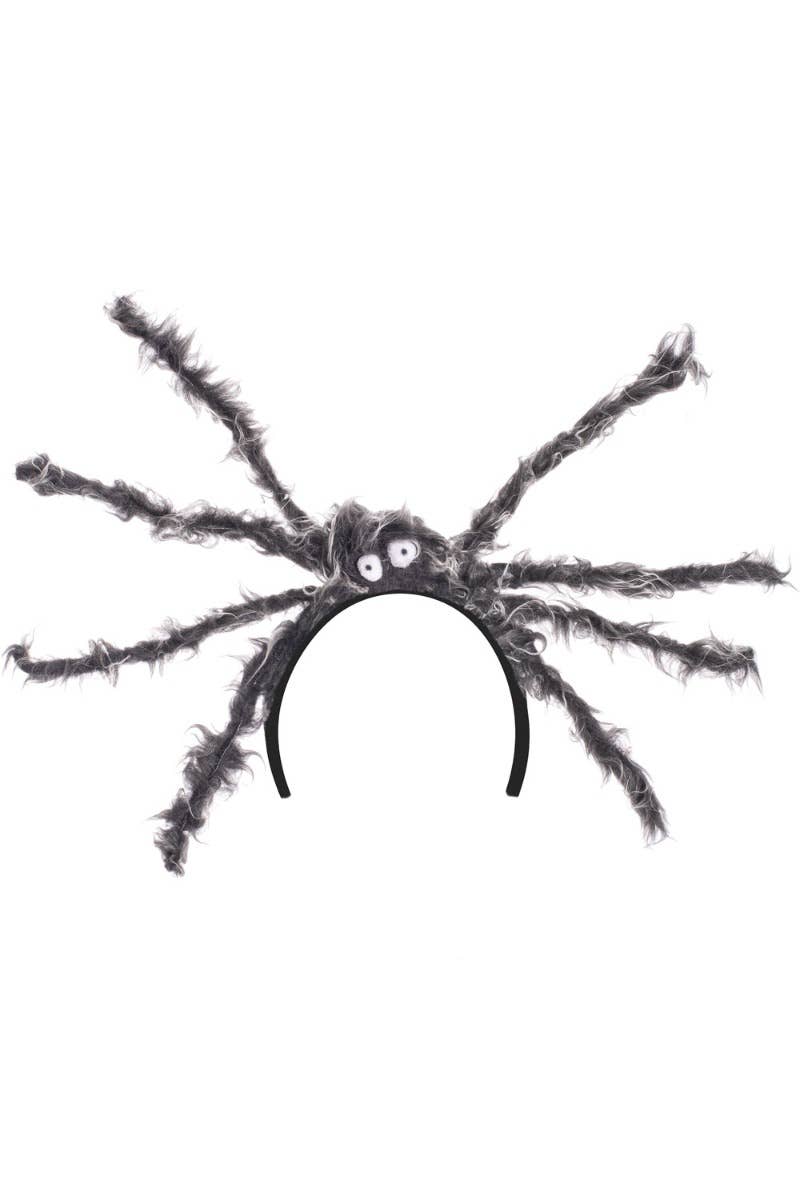 Fuzzy Grey Spider Halloween Headband - Alternative Image