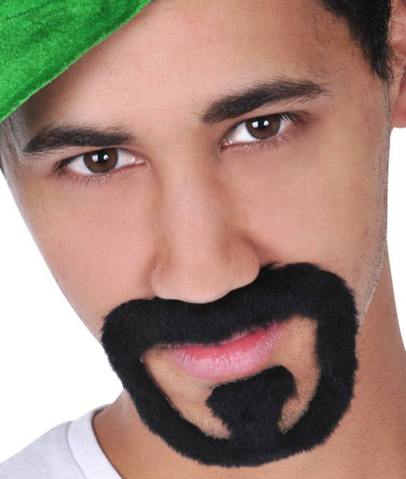 Black Stick on Faux Hair Snoop Dogg Goatee Costume Accessory