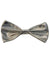 Metallic Silver Bow Tie Costume Accessory with Elasticated Neckband