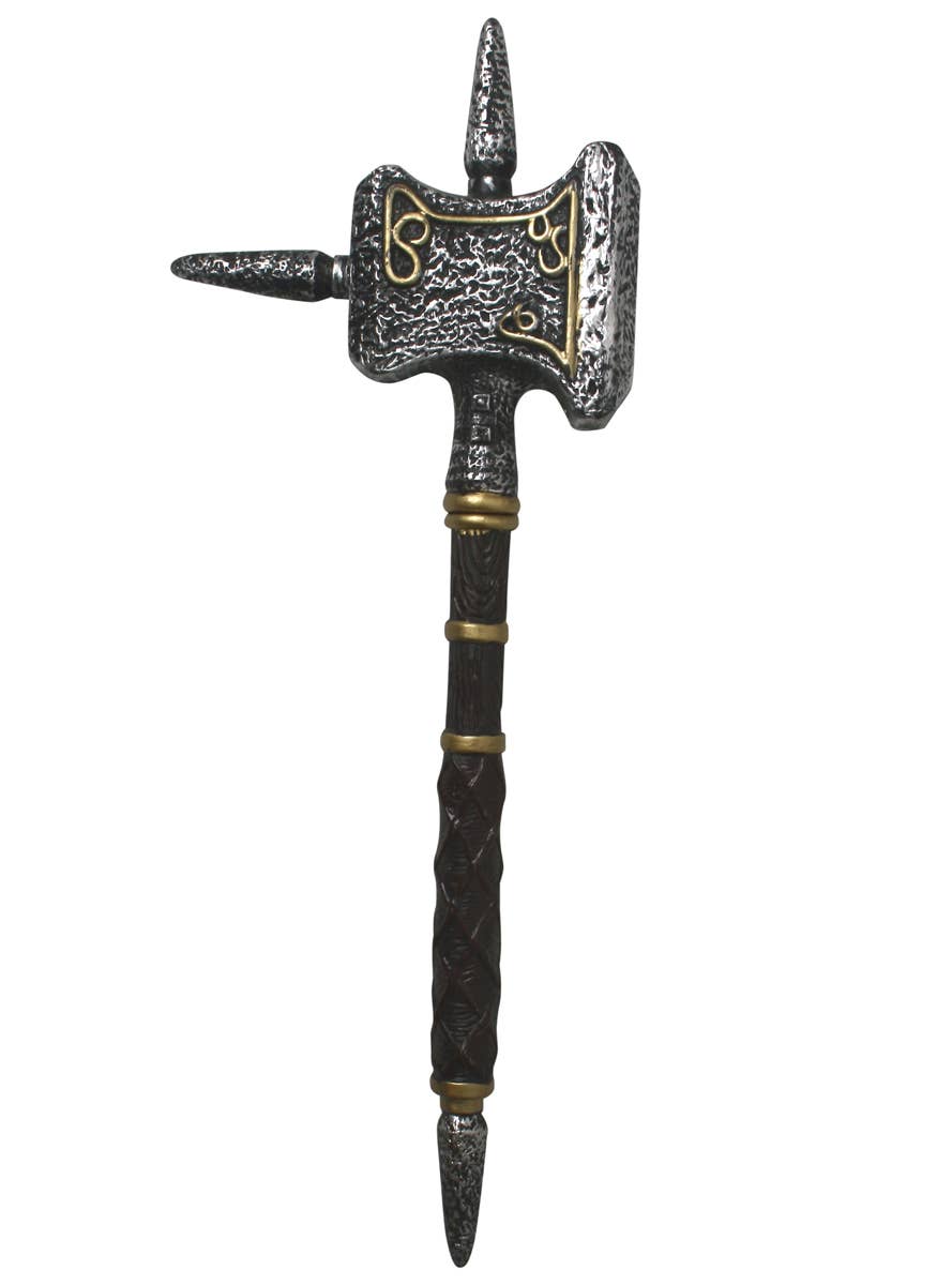 55cm Silver Antique Look War Hammer Costume Weapon