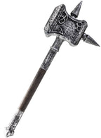 Silver Spiked Medieval Hammer Costume Weapon