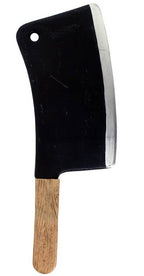 Black Plastic Kitchen Cleaver Halloween Costume Weapon