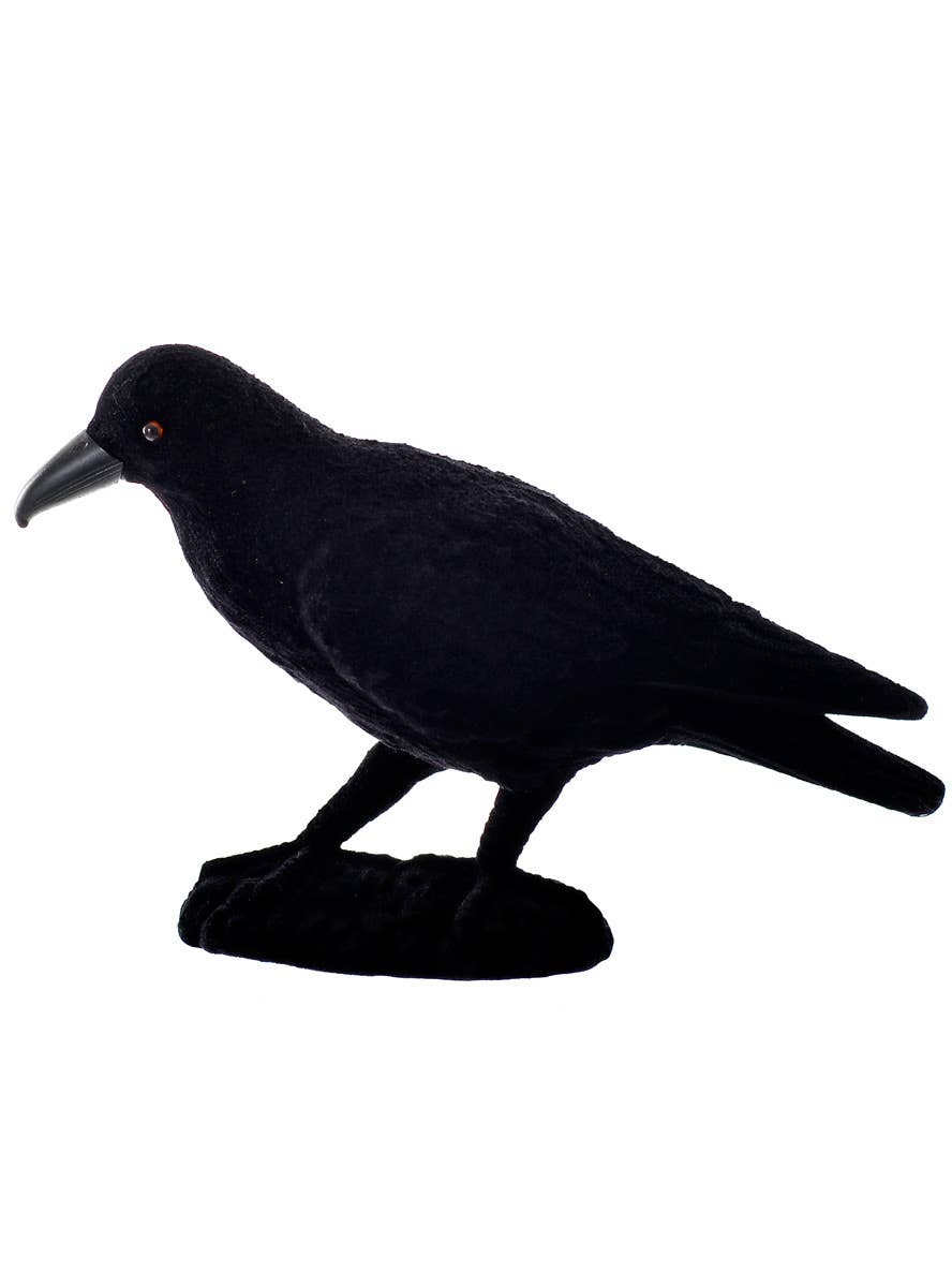 30cm Flocked Black Crow Haunted House Halloween Prop