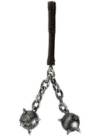 Medieval Silver Double Spiked Flail Costume Weapon