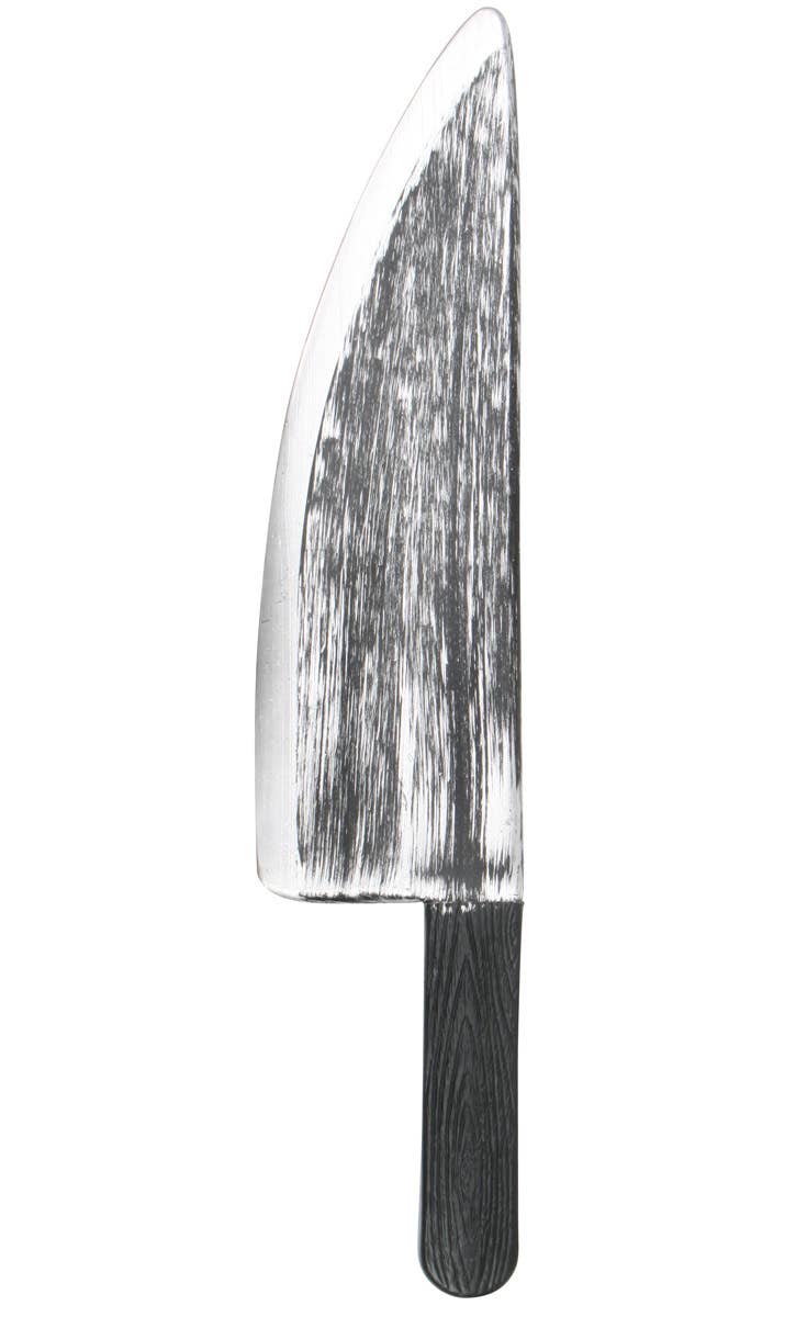 Large Silver and Black Butcher's Knife Costume Weapon
