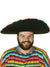 Adult's Oversized Black Mexican Sombrero Hat with Rainbow Trim Main Image