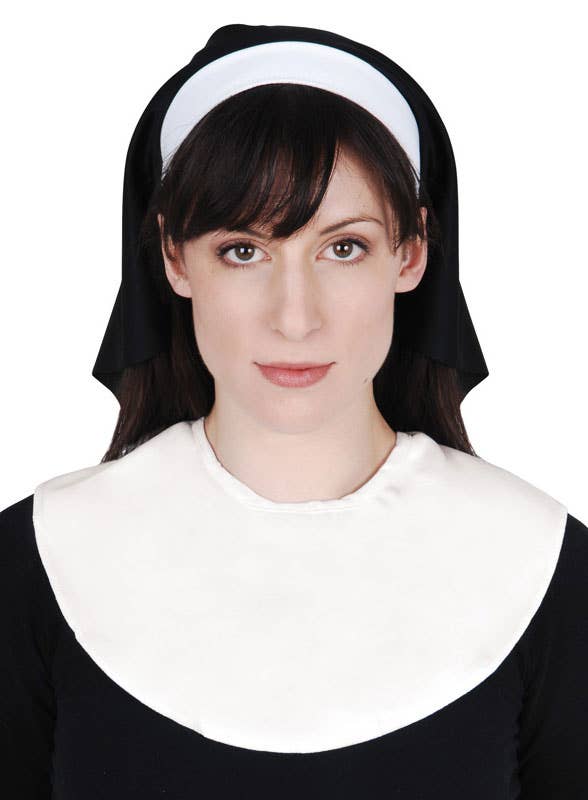 Nun Costume Accessory Set with Habit and Collar