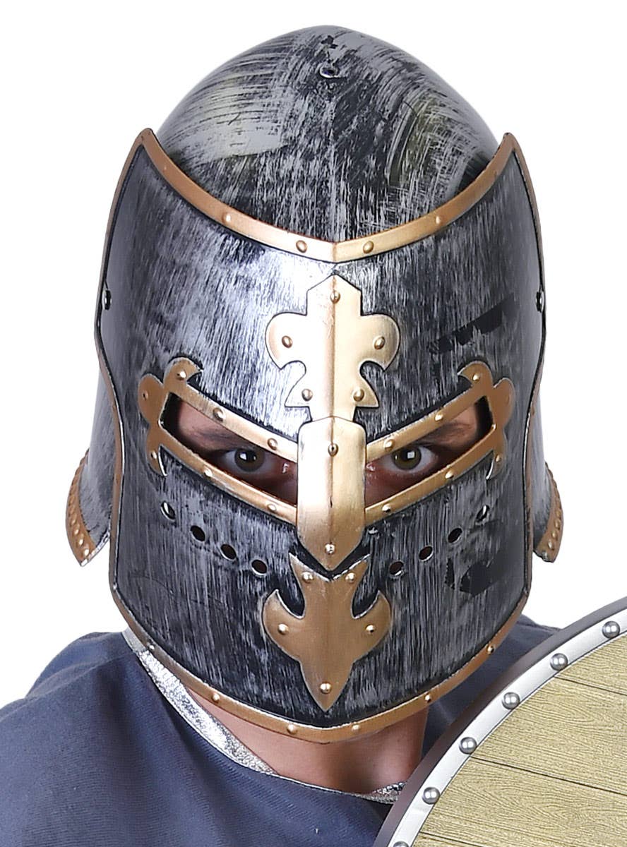 Flip Front Knight Helmet Costume Accessory Main Image