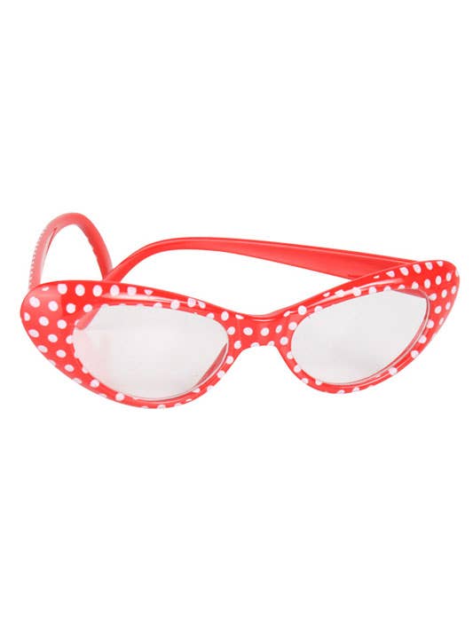 Polka Dot Red 50s Outfit Costume Accessory Glasses