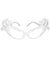 White Rhinestone Dame Edna Costume Glasses