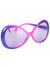 Jumbo Purple and Pink Hippie Costume Glasses - Main View