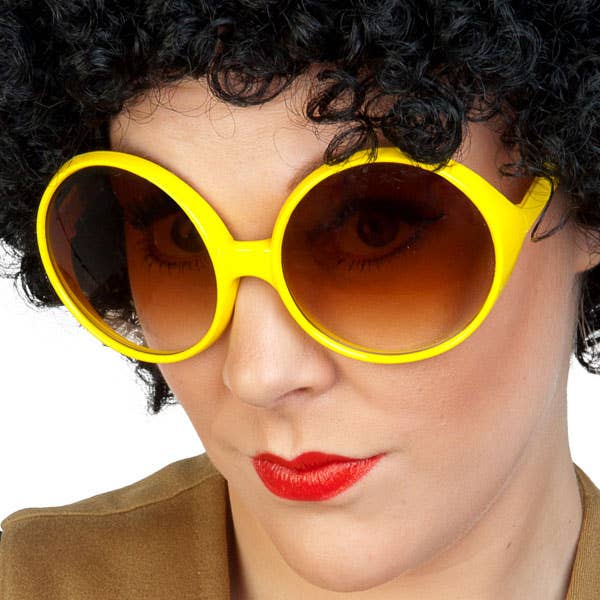 70 Disco Red Oversized Costume Glasses - Alt Image