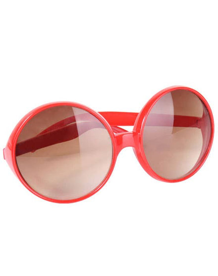 70 Disco Red Oversized Costume Glasses - Main Image