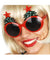 Novelty Red Frame Christmas Tree Costume Sunglasses 