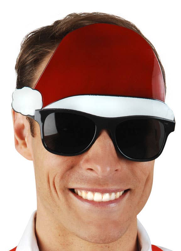 Novelty Plastic Santa Hat Christmas Sunglasses