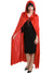 Unisex Adults Long Red Velvet Costume Cape with Hood