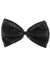 Plush Black Satin Bow Tie Costume Accessory with Elasticated Neckband