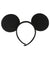 Plush Black Foam Mickey Mouse Ears Costume Headband 