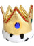 Jewelled Mini Gold Plush Crown Costume Accessory Main Image