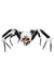 Large Black and White Light Up Spider Decoration with Skull