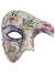 Half Face Pink and Purple Floral Masquerade Mask