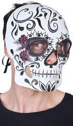 Image of Day of the Dead Mens Sugar Skull Masquerade Mask