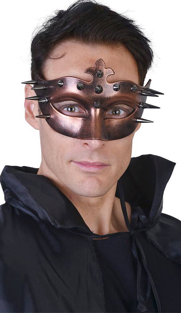 Image of Ulric Mens Bronze Spiked Masquerade Mask