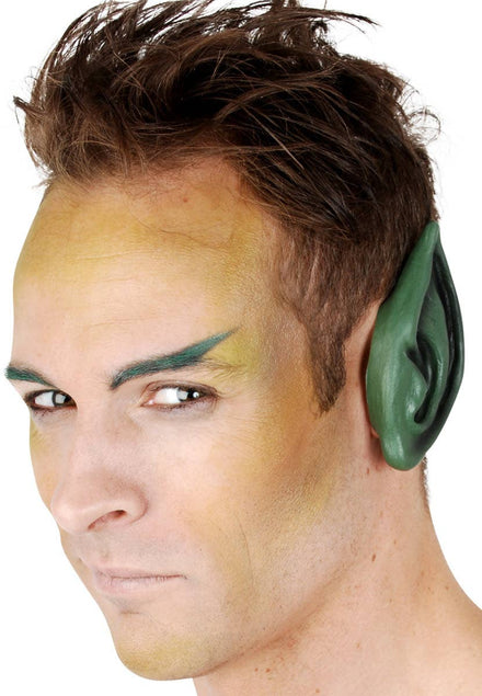 Large Green Latex Pointed Ears Costume Accessory