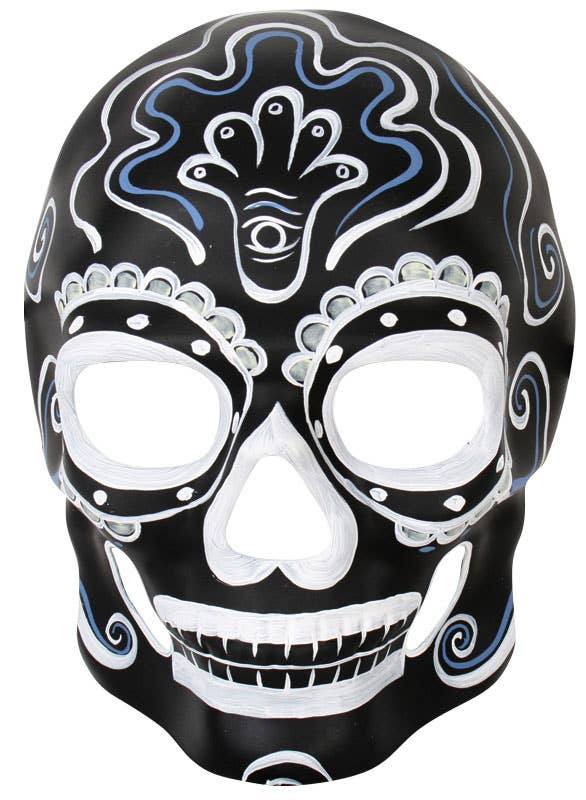 Black And White Adults Sugar Skull Day of The Dead Mask