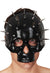 Matte Black Spiked Skull Halloween Costume Mask Main Image