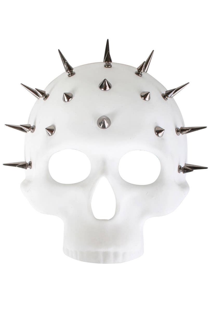 Matte White Spiked Skull Halloween Costume Mask Alternate Image