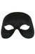 Black Plastic Half Face Masquerade Mask with Elastic