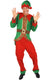 Men's Green And Red Jolly Elf Christmas Costume
