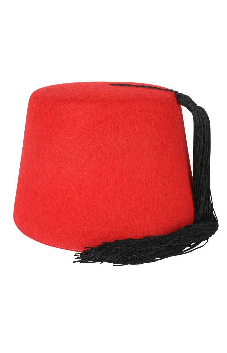 Adult's Red Fez Middle Eastern Costume Hat Accessory - Alternative Image